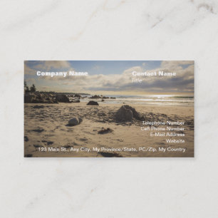 Carte De Visite Château tombé de sable sur la plage