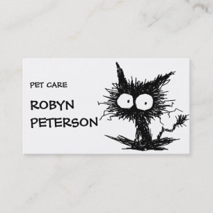 Carte De Visite Chaton mal peigné noir GabiGabi