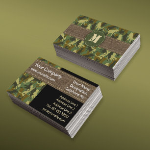 Carte De Visite Chats Camouflage Woodland Horizontal