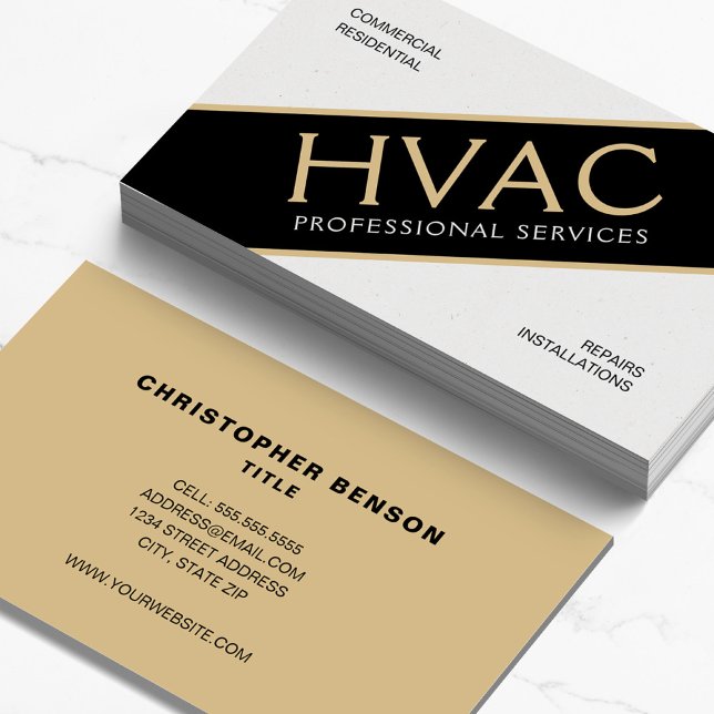 Carte De Visite Chauffage à chaud HVAC (Créateur téléchargé)