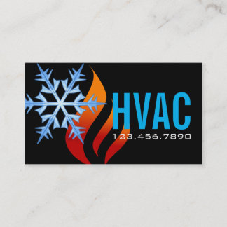 Carte De Visite Chauffage et refroidissement, Climatisation HVAC