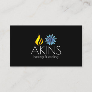 Carte De Visite Chauffage et refroidissement, Climatisation HVAC