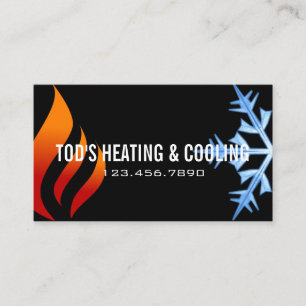 Carte De Visite Chauffage et refroidissement, Climatisation HVAC