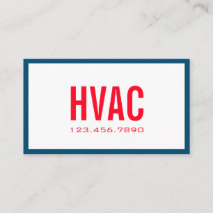 Carte De Visite Chauffage et refroidissement, Climatisation HVAC A