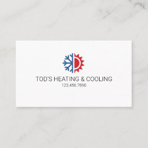 Carte De Visite Chauffage et refroidissement HVAC , Climatisation