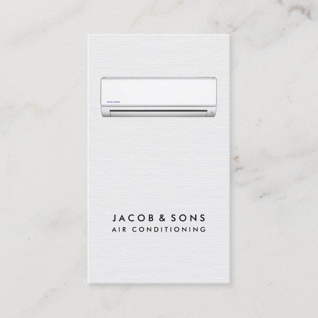 Carte De Visite Chauffage Ventilation Climatisation HVAC (Devant)