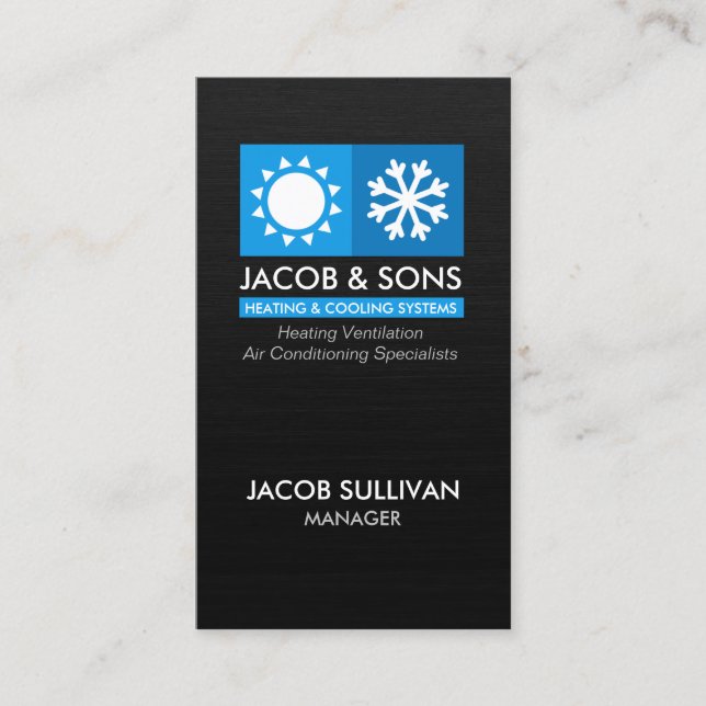 Carte De Visite Chauffage Ventilation Climatisation Refroidissemen (Devant)