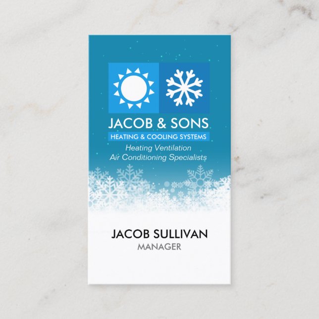 Carte De Visite Chauffage Ventilation Climatisation Refroidissemen (Devant)