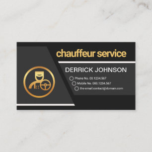 Carte De Visite Chauffeur créatif Trapezium Layers Gris