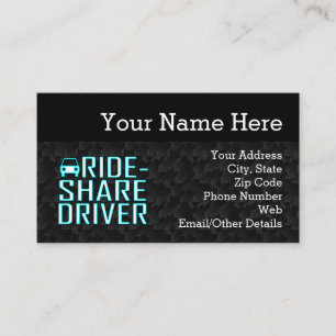 Carte De Visite Chauffeur de covoiturage Conduite de covoiturage