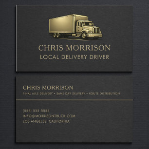 Carte De Visite Chauffeur de Livraison Local Professionnel