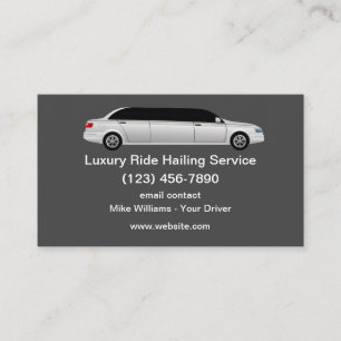 Carte De Visite Chauffeur De Service De Voile Uber De Luxe