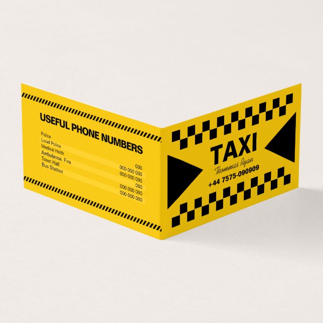 Carte De Visite chauffeur de taxi (Extérieur)