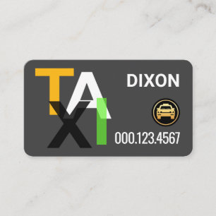 Carte De Visite Chauffeur de Taxi Colors Cab