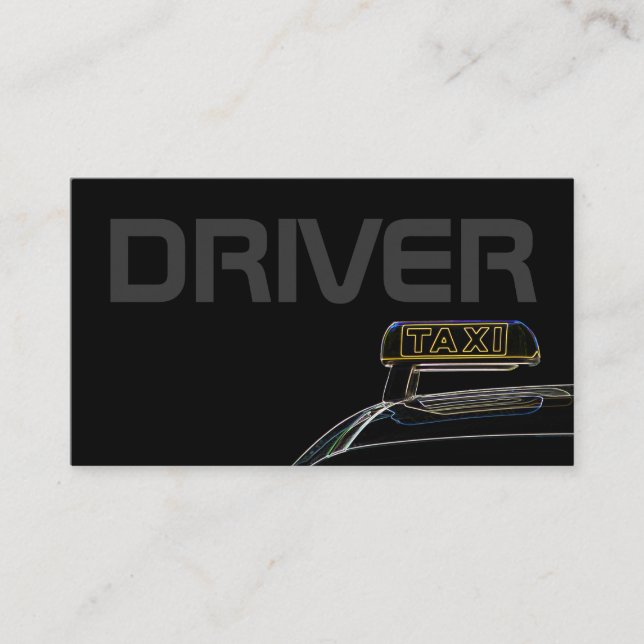 Carte de visite chauffeur de taxi professionnel (Devant)