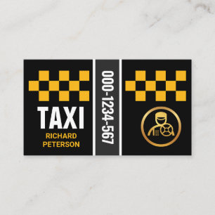 Carte De Visite Chauffeur élégant de caisses de contrôle de taxi j