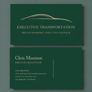 Carte De Visite Chauffeur Exécutif Moderne