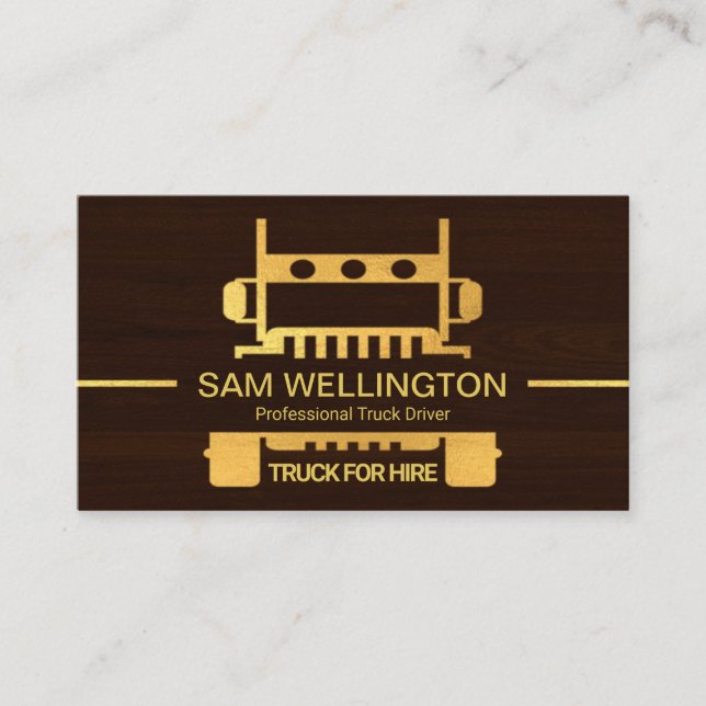 Carte De Visite Chauffeur logistique de camion-citerne pour bois d (Devant)