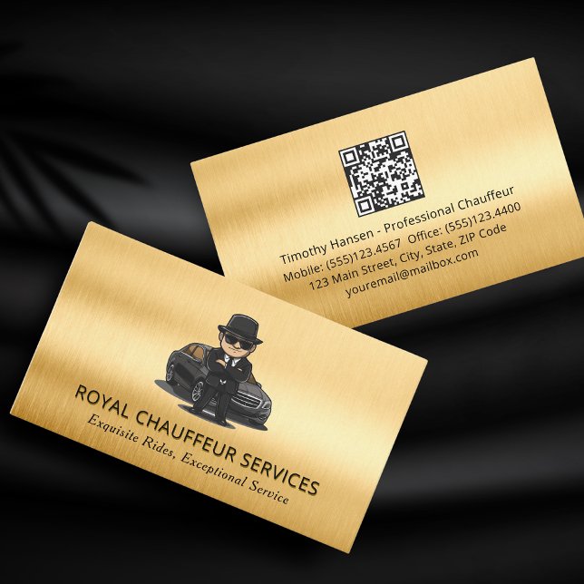 Carte De Visite Chauffeur Professionnel Chauffeur Conducteur Limo (Créateur téléchargé)