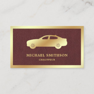 Carte De Visite Chauffeur professionnel en cuir Brown