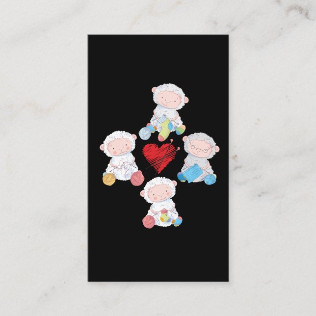 Carte De Visite Chaussettes de Tricot en lin mignonne Crochet Gran (Devant)