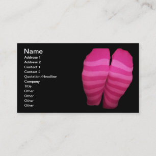 Carte De Visite Chaussettes rayées roses