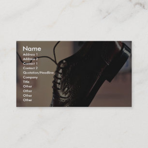 Carte De Visite Chaussure noire d'affaires pour des hommes
