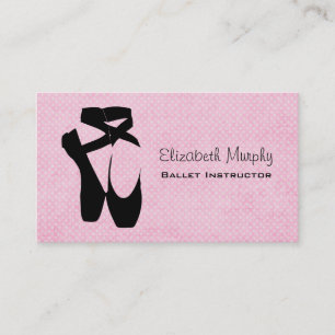 Carte De Visite Chaussures de Ballet Noir En Pointe