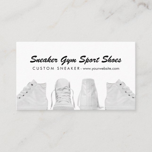 Carte De Visite Chaussures de sport blanc basket (Devant)