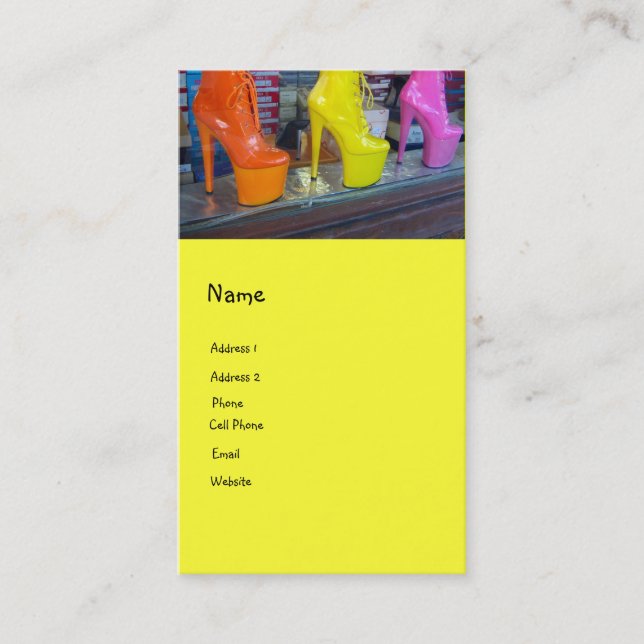 Carte De Visite Chaussures géniales (Devant)