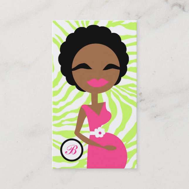 Carte De Visite chaux enceinte de zèbre de la maman 311-Sweet - (Devant)