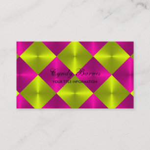 Carte De Visite Chaux rose Revêtement métallique Carreaux diamant