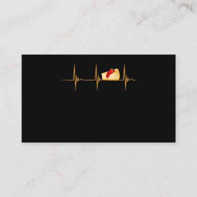 Carte De Visite Cheesecake Dessert Fromage Gâteau Heartbeat Ekg Pu (Devant)