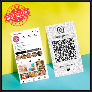 Carte De Visite Chef Boulangerie Instagram Pâtisserie blanche Trai