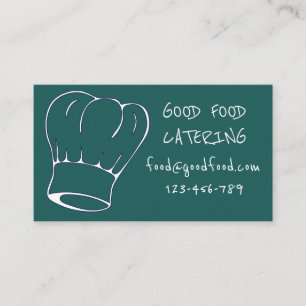 Carte De Visite Chef casquette de cuisine moderne et branché