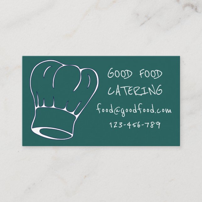Carte De Visite Chef casquette élégant et moderne (Devant)