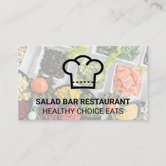 Carte De Visite Chef Casquette | Légumes (Devant)