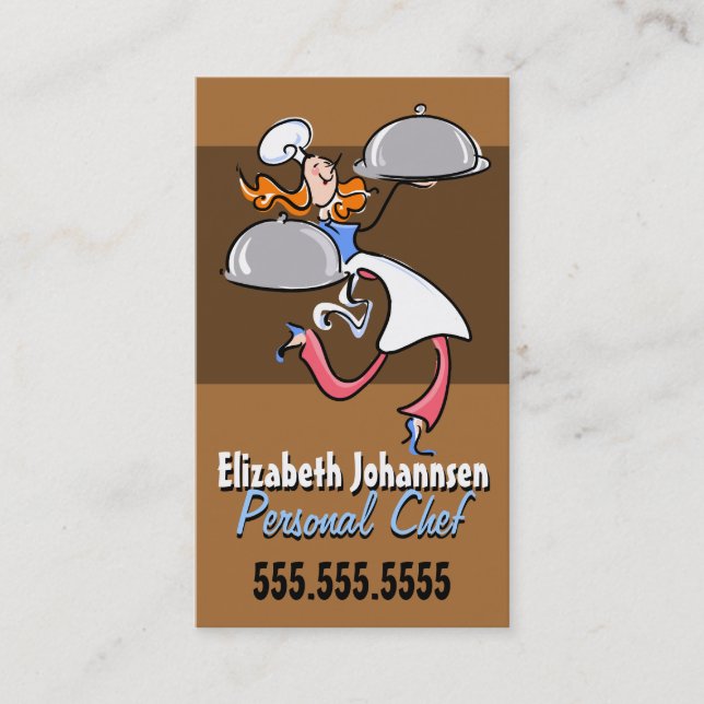 Carte De Visite Chef.Catering.Meal personnel Delivery.Service (Devant)