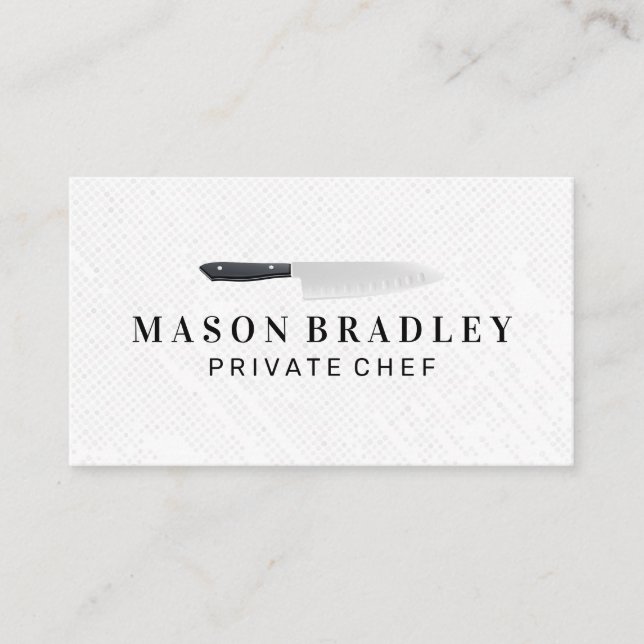 Carte De Visite Chef | Couteau de cuisine (Devant)