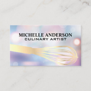 Carte De Visite Chef Cuillère d'Or Boulanger Cuisine