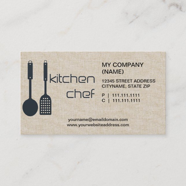 Carte de visite chef cuisine (Devant)