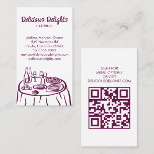 Carte De Visite Chef cuisinier Planification de l'événement Food P