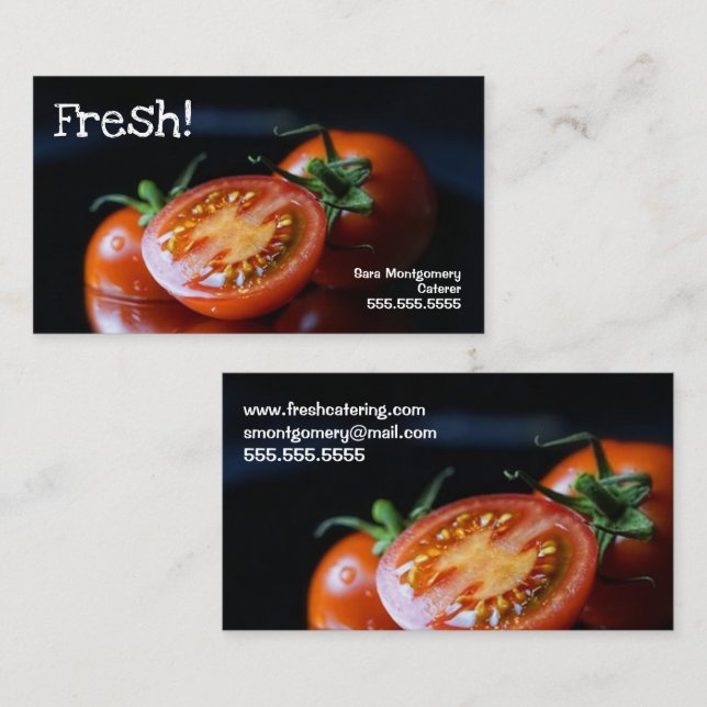 Carte De Visite Chef cuisinier Professionnel (Devant / Derrière)