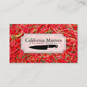 Carte De Visite Chef culinaire   Red Chilis