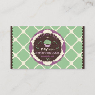 Carte De Visite Chef Cupcake Brown vert