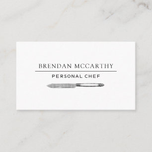 Carte De Visite Chef Cutlery Logo Chef Services