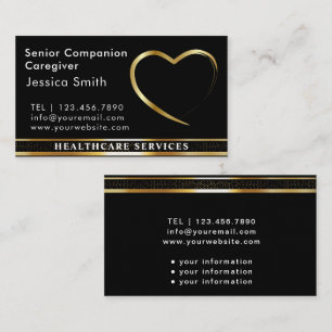 Carte De Visite Chef de carrière Golden Heart Design
