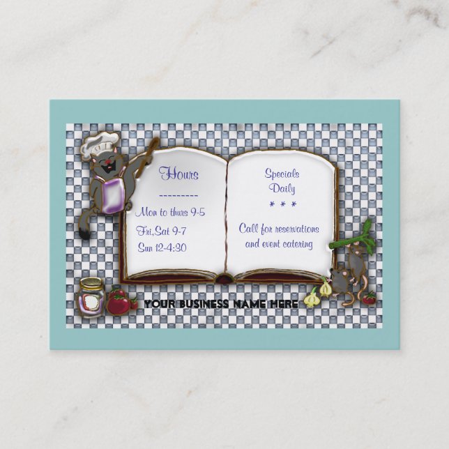 Carte De Visite chef de chat (Devant)