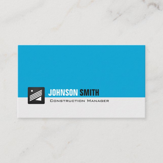 Carte De Visite Chef de construction - Personnel Aqua Blue (Devant)