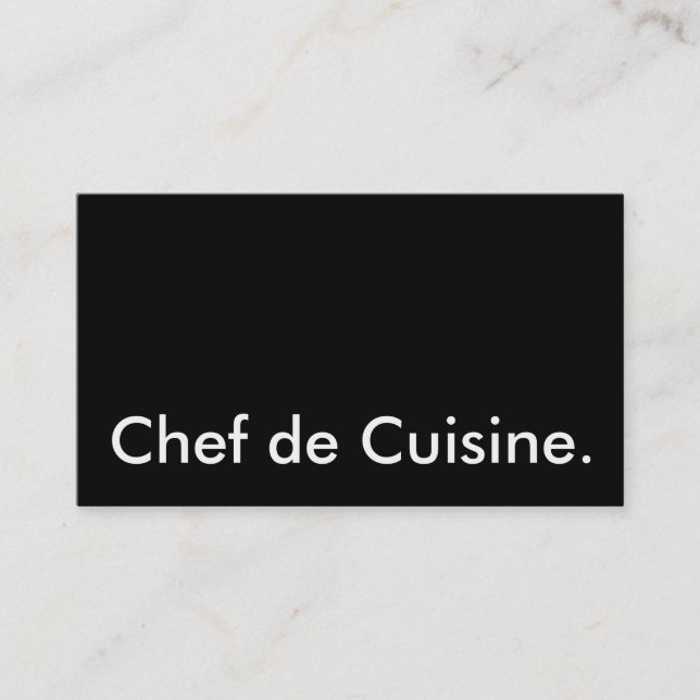 Carte De Visite Chef de cuisine. (Devant)